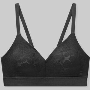 NWT Tommy John Second Skin Comfort Lace Bralette Size S (A-C) Black